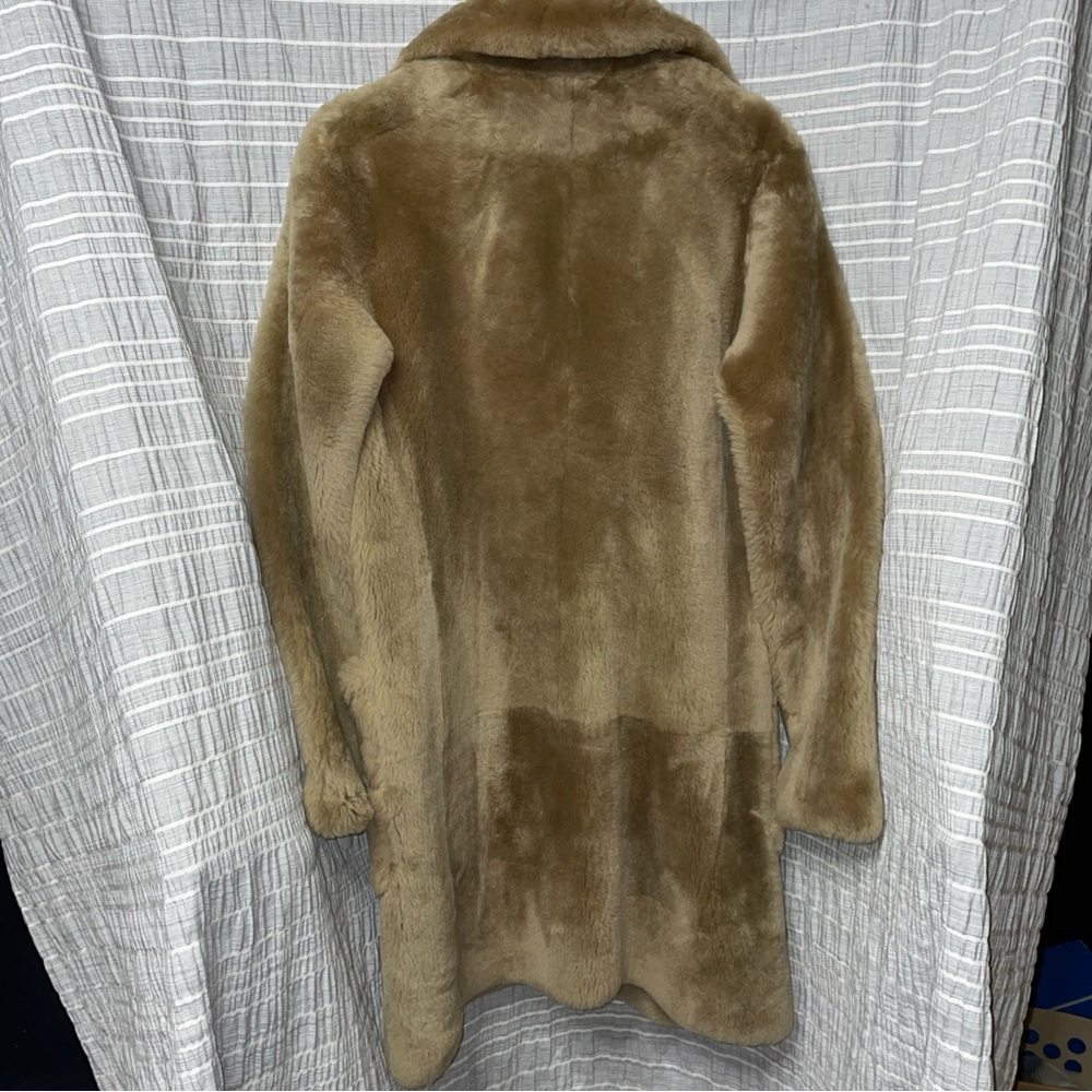 Michael Kors Elegant Tan REAL Merino Fur Coat